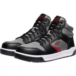 Keen Utility Mens Overton Mid CT Steel Grey/Black Leather Work Boots Sz 10.5 EE